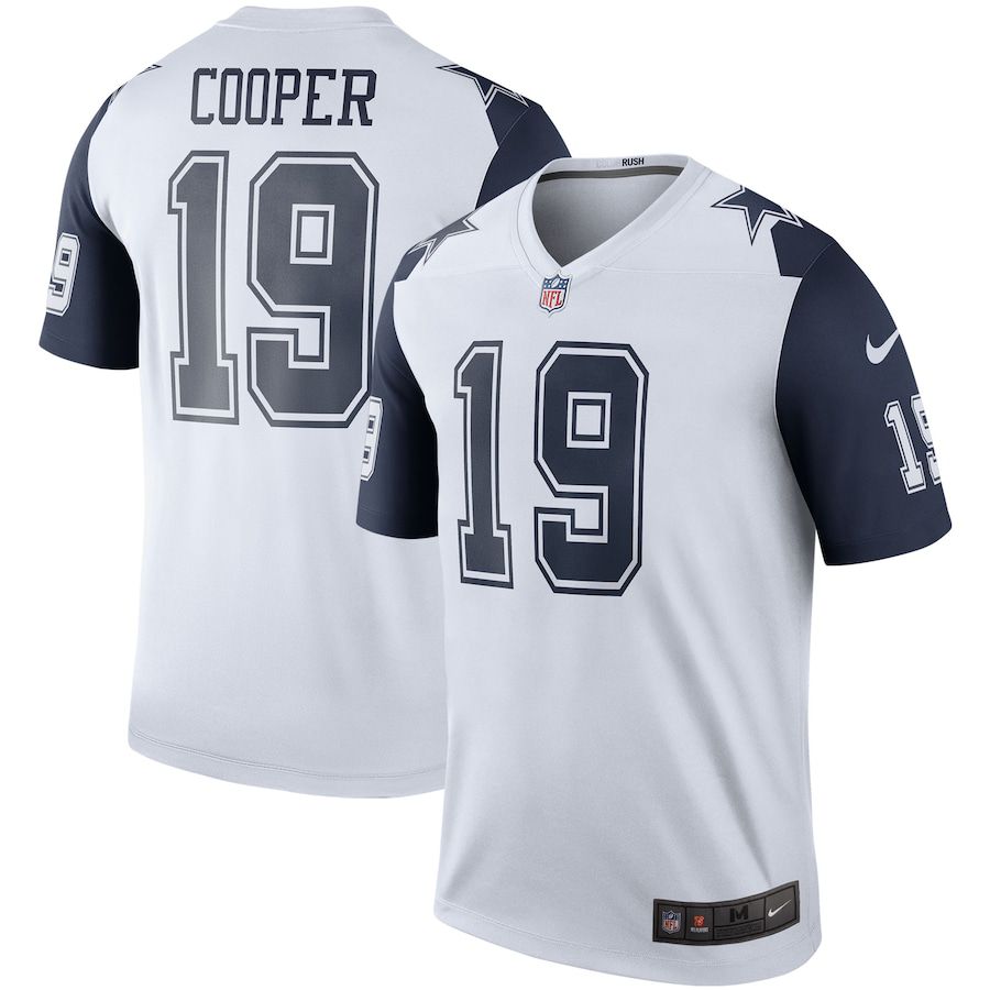 Men Dallas Cowboys 19 Amari Cooper Nike White Color Rush Legend Player NFL Jersey